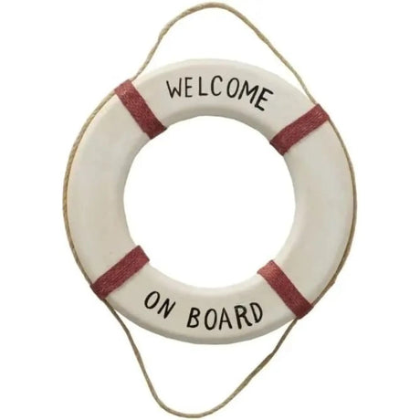 Wandbild Rettungsring Maritim rot 20 cm Holz Wanddeko Jute Deko Kü - Rettungsring Maritim