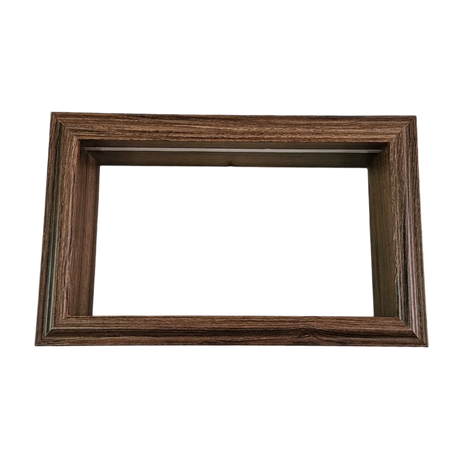 Wandregal Holzregal Dekoregal Modern mit LED 40x25 cm braun Bilderrahmen - Wandregal