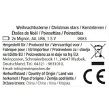 Weihnachten Stern LED 2er Set Beleuchtung Timer warmweiß Lichterkette innen - Lichterkette LED