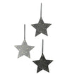 Weihnachtsstern Filz 3er Set 12 LED Stern grau anthrazit Weihnachtsbeleuchtung - Weihnachtsstern Filz