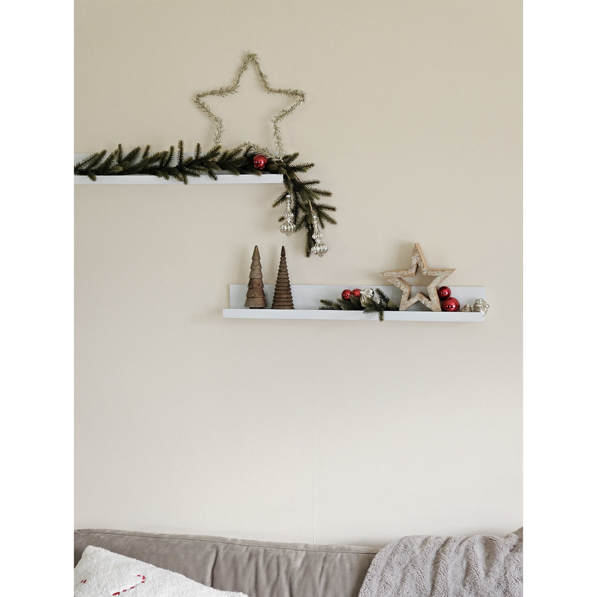 Fotoleiste Bilderleiste Schweberegal Holzregal Wandregal Regale Wandboard weiß 58cm