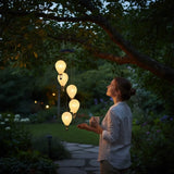 Windspiel Luftballon Heißluftballon LED Solar Lichterkette Gartenbeleuchtung warmweiß - Solarleuchte