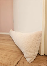 Zugluftstopper Türdichtung Türwindstopper Türen und Fenster Stoff grau creme beige 90 cm - Zugluftstopper