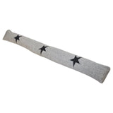 Zugluftstopper Windstopper Türdichtung Türvorleger Stern grau 90x10 cm - Hellgrau mit Stern - Zugluftstopper
