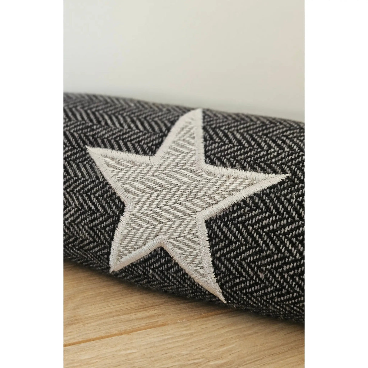 Zugluftstopper Windstopper Türdichtung Türvorleger Stern grau 90x10 cm - Zugluftstopper